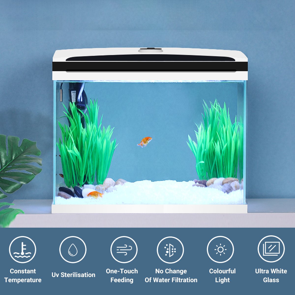 Smart Desktop Fish Tank Living Room Small Household Glass Aquarium