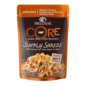 Wellness Core Simply Shreds Shredded Chicken Liver Wet Dog Food 79g*12pcs