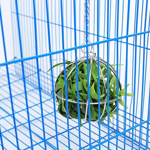 Hanging Grass Ball for Small Pets Stainless Steel Hay Feeder for Rabbits & Guinea Pigs