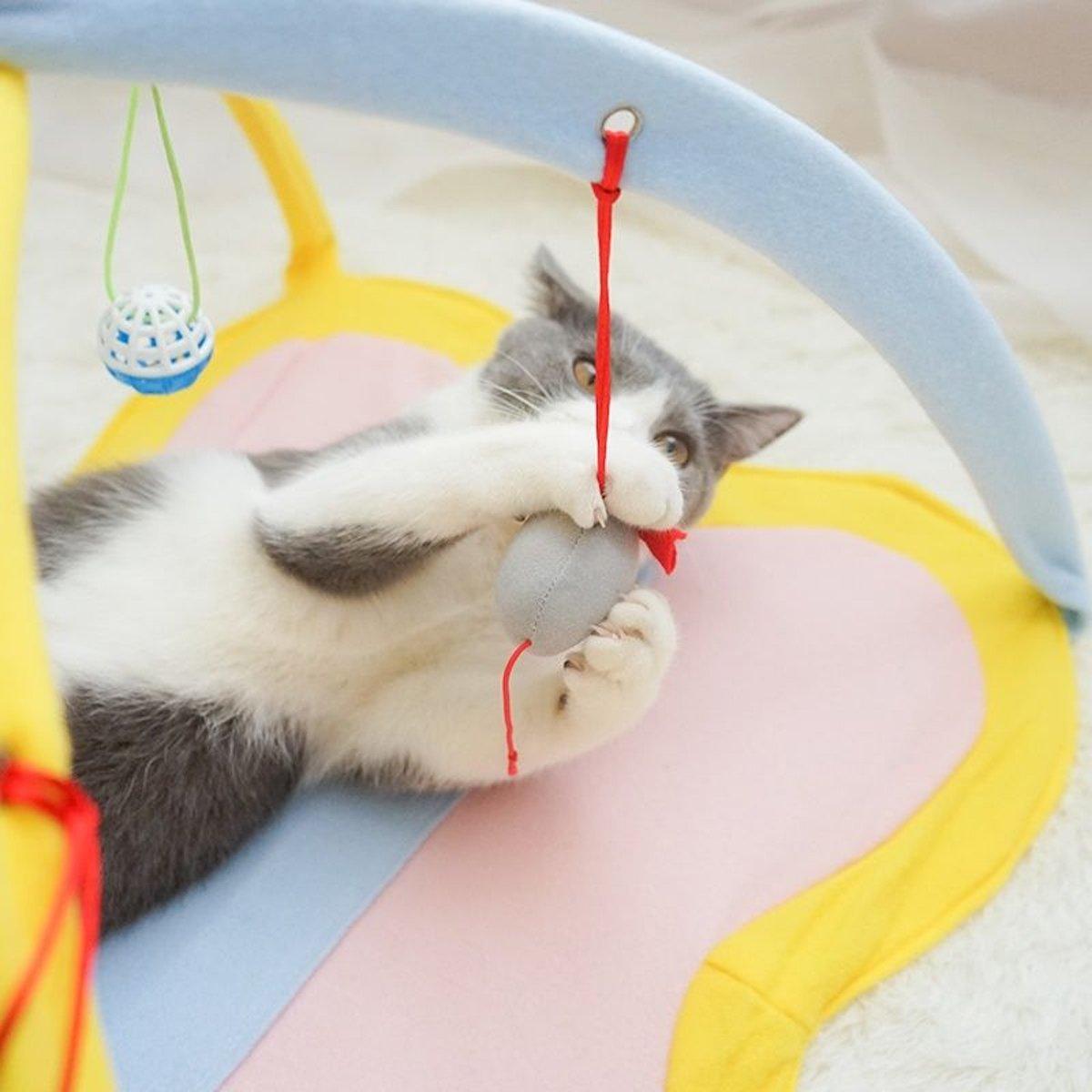 Pet Hammock Cat Breathable Fun Bell Toy Bed Cat Tent