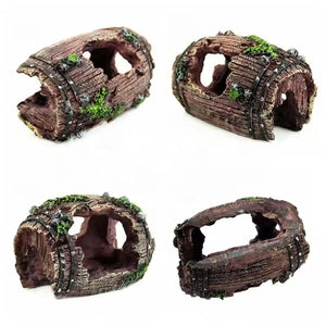 3pcs Aquarium Resin Tree Ornament Fish Tank Decoration Submerged Wood Cave