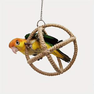 Parrot Toy Bite Exquisite Ball Ring Hemp Rope Bird Toy Ring Swing Pet Toy Bird Bite Supplies