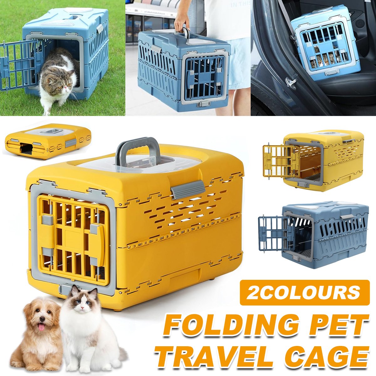 Pet Air Box Folding Portable Cat Crate Removable Dog Consignment Box Space Capsule