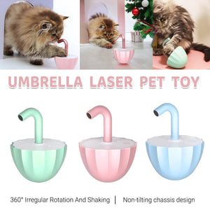 360° Rotating Umbrella Laser Pet Toy Interactive Cat Toy for Endless Fun