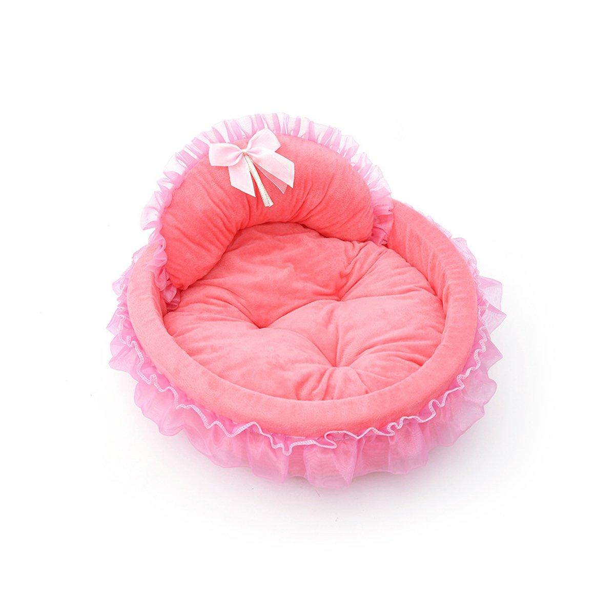 Soft Princess Pet Bed Elegant Lace Design for Cats & Small Dogs