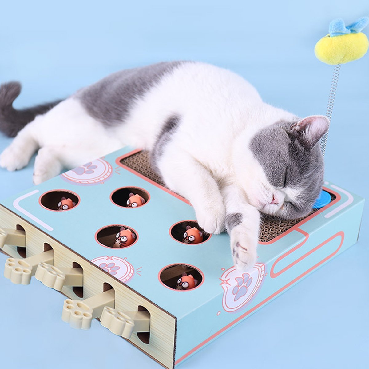 Multifunctional Interactive Cat Toys Corrugated Scratch Board for Cats