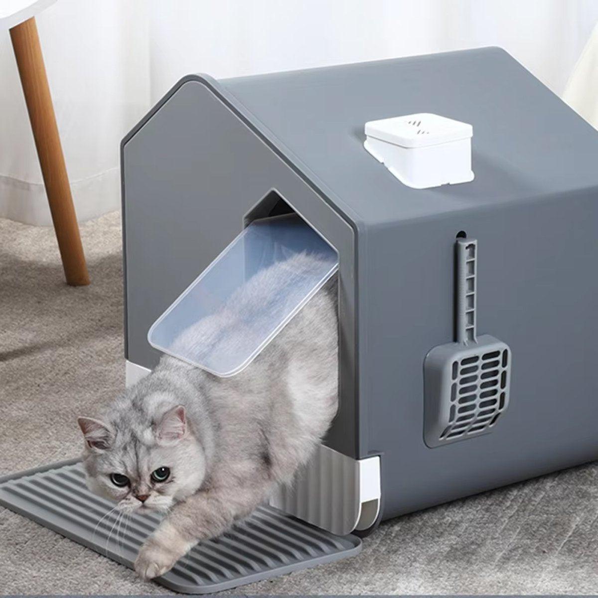 Cat Litter Box Anti-splash Large Fully Enclosed Drawer Type Cat Toilet