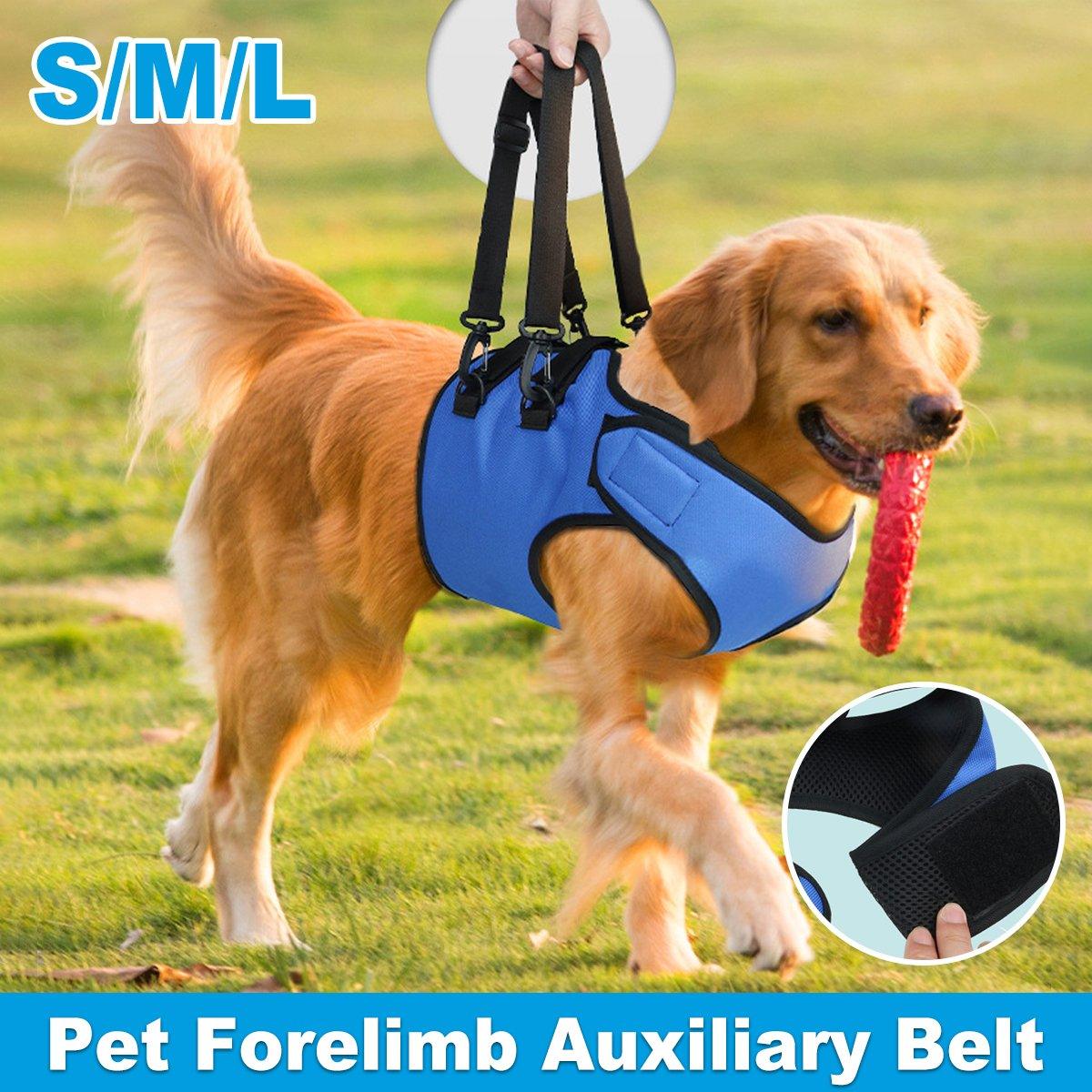 Adjustable Forelimb Support Dog Vest for recovery and mobility, made with breathable Oxford cloth.