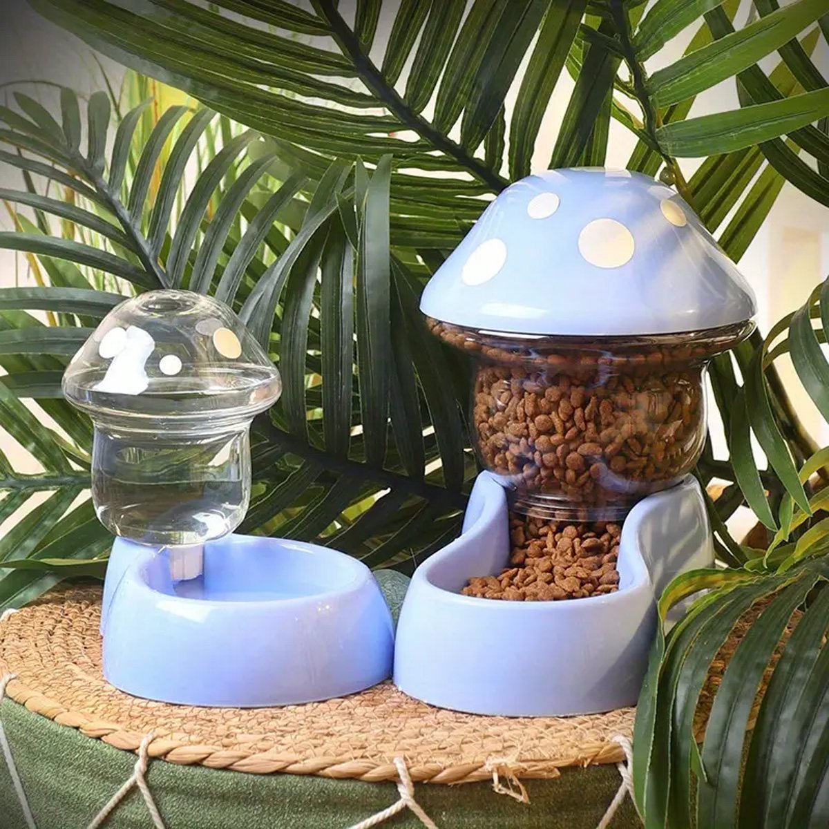 Mushroom Pet Bowl Dual-Use Food & Water Bowl