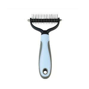 Premium Dog & Cat Deshedding Grooming Comb - Undercoat Rake Trimmer Brush