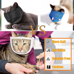 Cat Muzzle Breathable Transparent Cat Anti-Bite Muzzle