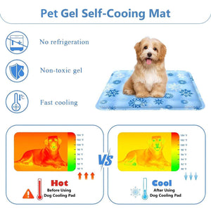 Pet Cooling Mat Non-Toxic Self-Cooling & Portable for Dogs & Cats