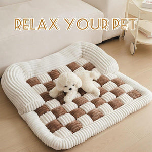 Checkerboard Pet Bed Mat Comfortable Sofa for Cats & Small Dogs