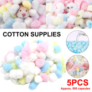 5pcs Hamster Winter Cotton Balls Quilt Toys Nest Accessories Warm Bedding