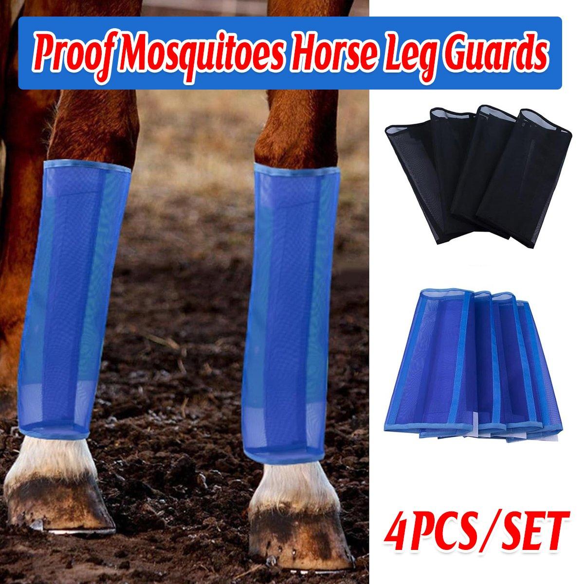 4PCS Horse Leg Guards Mosquito Proof Breathable UV Protection