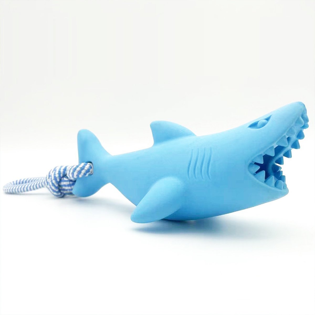 Interactive Dog Chew Toy Blue Shark Floating Pet Toy