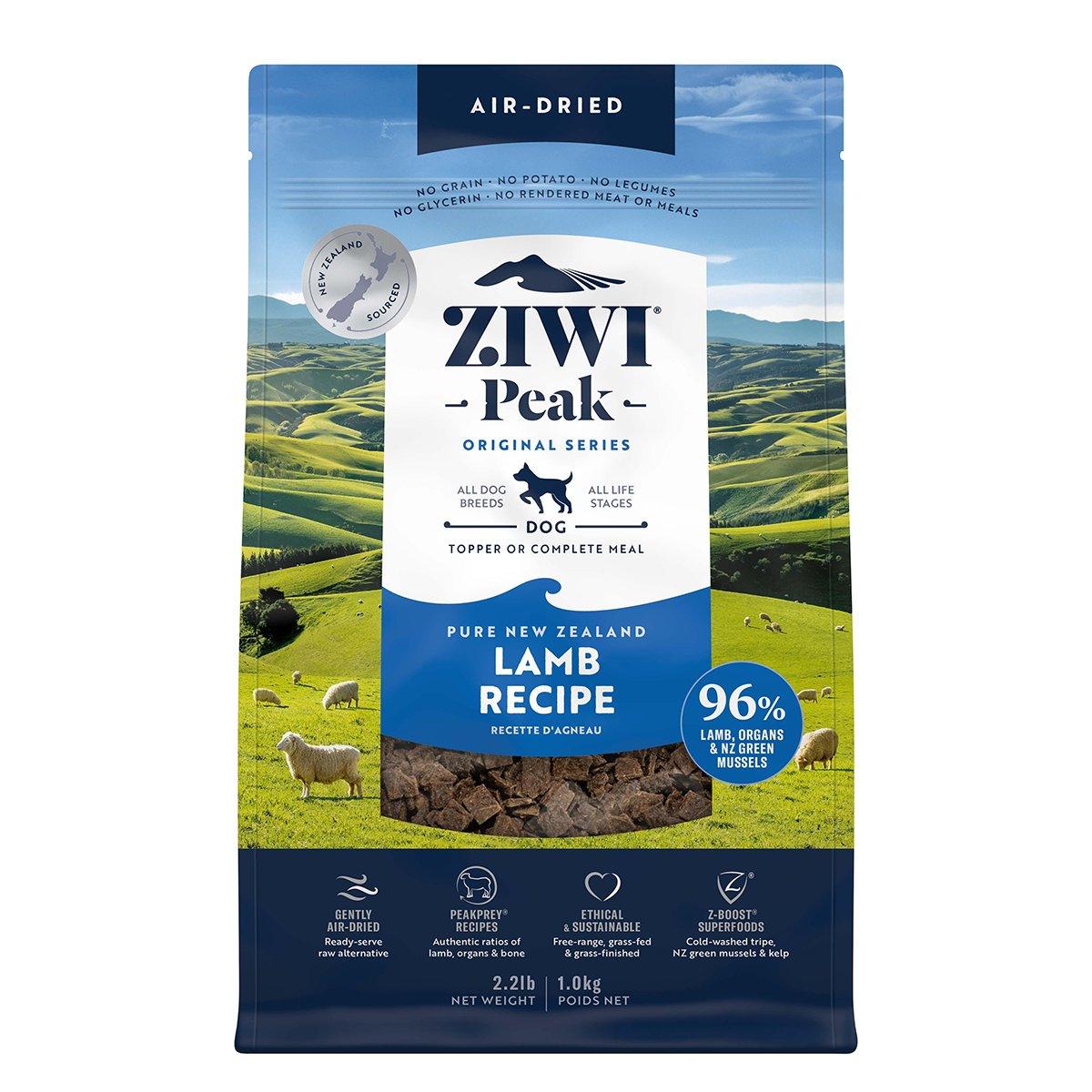 ZIWI Peak Air Dry Dog Food Lamb 454g/1kg/2.5kg/4kg