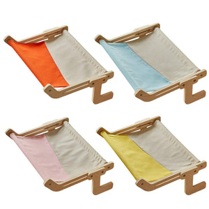 Durable Solid Wood Window Hanging Cat Hammock