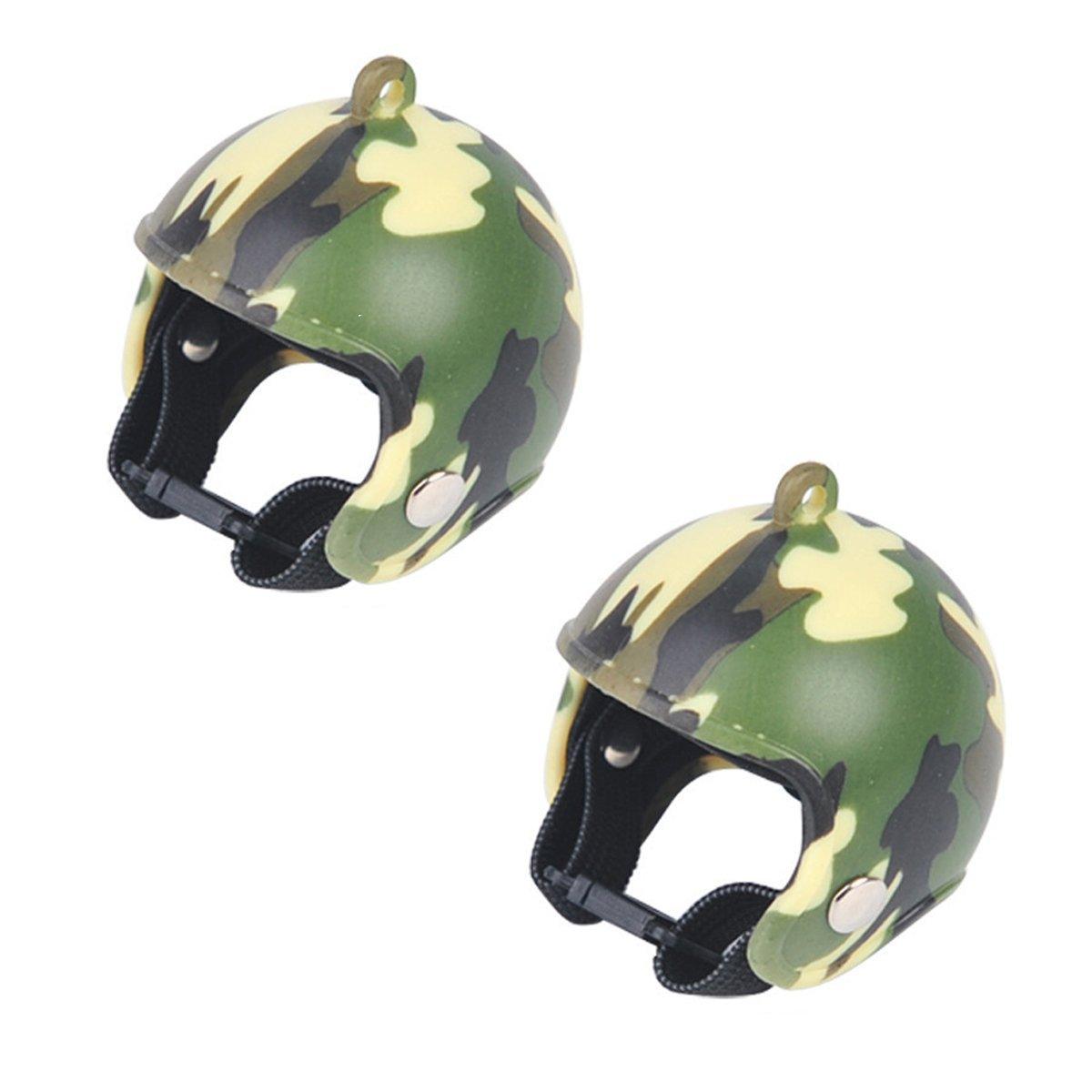 2PCS Mini Pet Chicken Helmet Protective Headgear Set