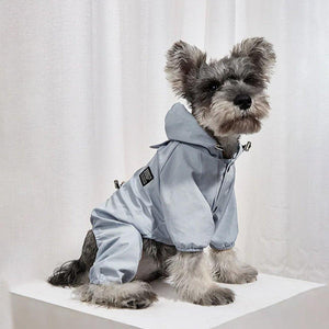 Waterproof Reflective Pet Raincoat with Hood Dog Coat S-XXL