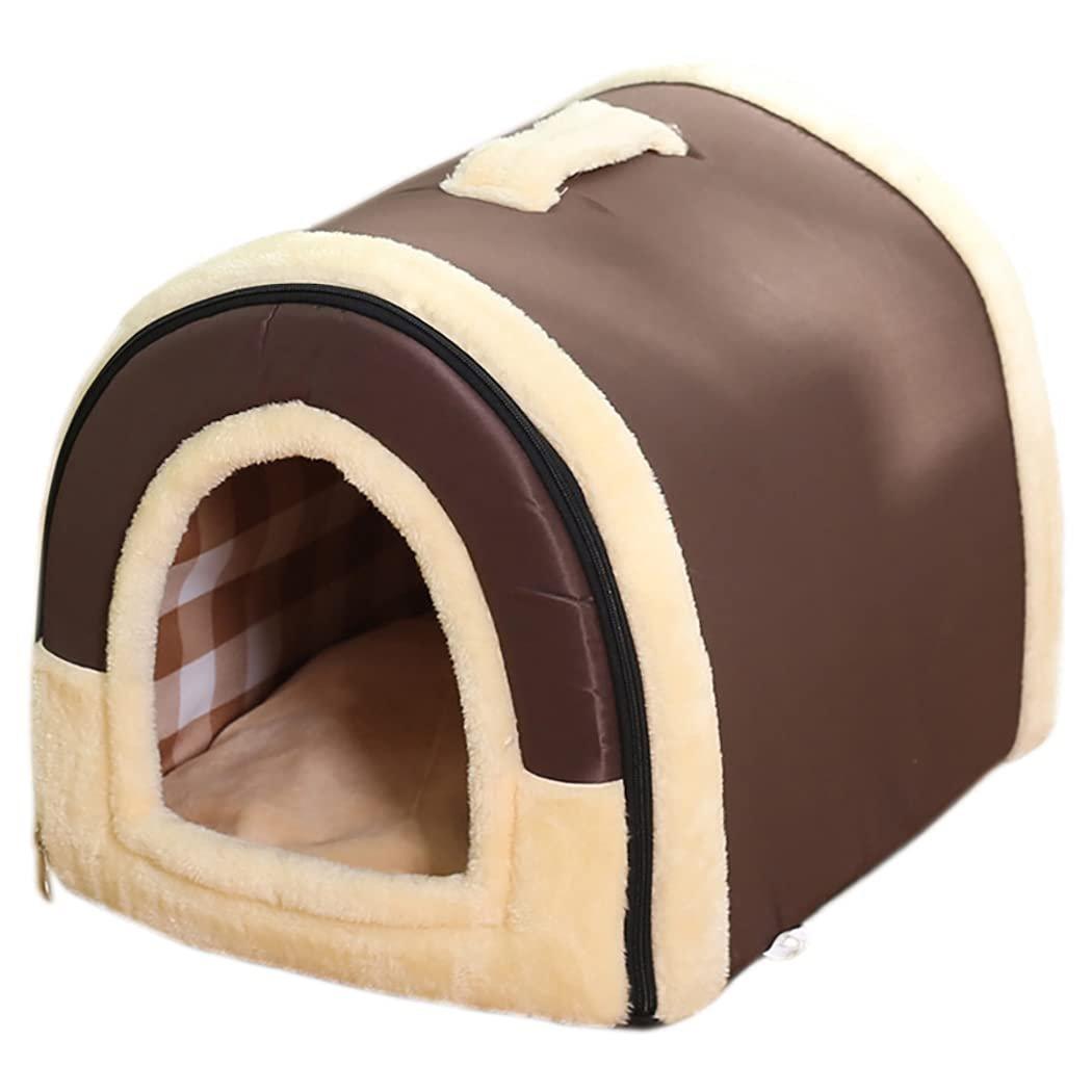 Pet Dog House Kennel Soft Igloo Beds Cave Cat Puppy Bed Doggy Warm Cushion Fold