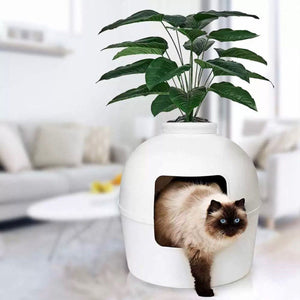 Hidden Litter Box and Pet Kennel for Cats and Small Dogs