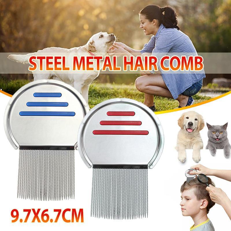 Effective Flea Comb for Cats - Stainless Steel Metal Hair Brush