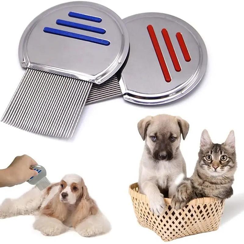 Effective Flea Comb for Cats - Stainless Steel Metal Hair Brush