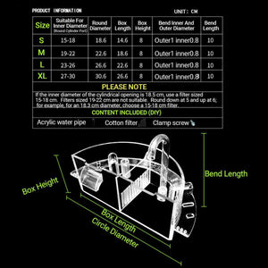 Round Fish Tank Filter Box Aquarium Trickle Box Small External Top Quiet Water Purification