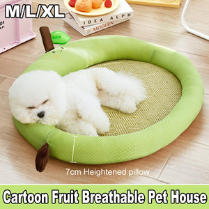 Summer Cartoon Dog Bed Breathable Pet Mat Summer Kennel