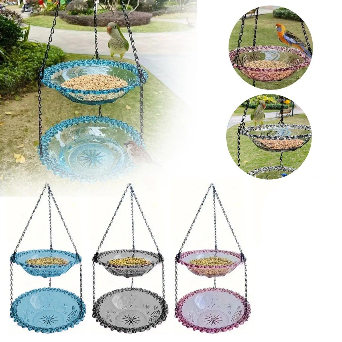 Outdoor Two-Layer Hanging Bird Feeder