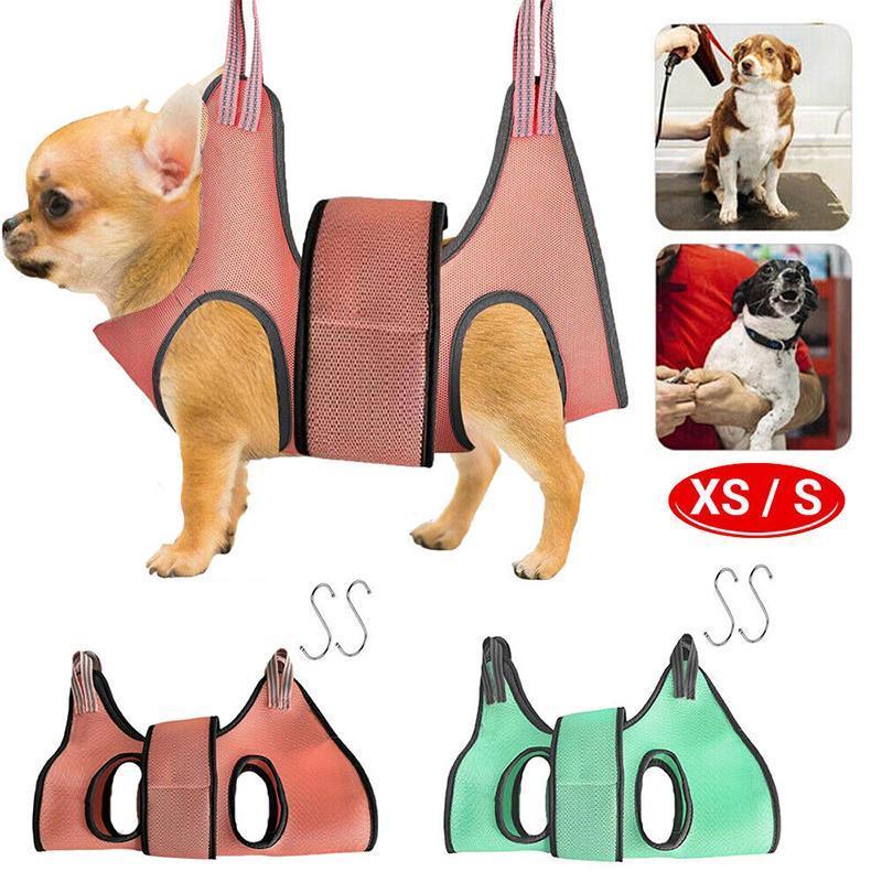 Small Pet Grooming Sling Hammock Dog Cat Restraint Bag Bathing Trimming Nail Care