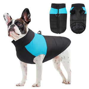 Warm Waterproof Large Dog Jacket - Padded Winter Coat for Pet Windbreaker Vest