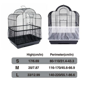 Shell Skirt Mesh Cover Pet Bird Cage Guard Nylon Net Seed Catcher