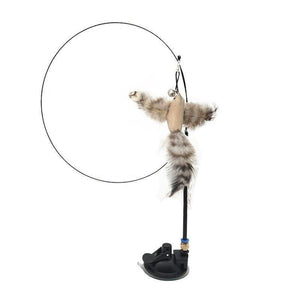 Interactive Bird Teaser Cat Toy - Wand Stick with Suction Cup for Playtime