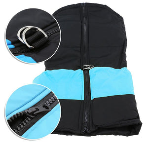 Warm Waterproof Large Dog Jacket - Padded Winter Coat for Pet Windbreaker Vest