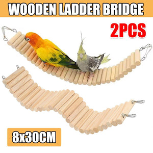 Wooden Hamster Toy Furniture Small Fence Climbing Stairs Arch Bridge for Pets