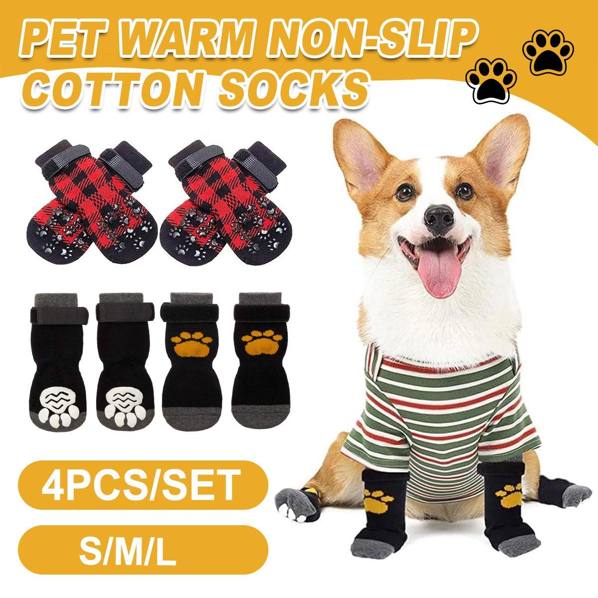 Pet Socks Christmas Dog Socks Warm With Non-slip Bottom