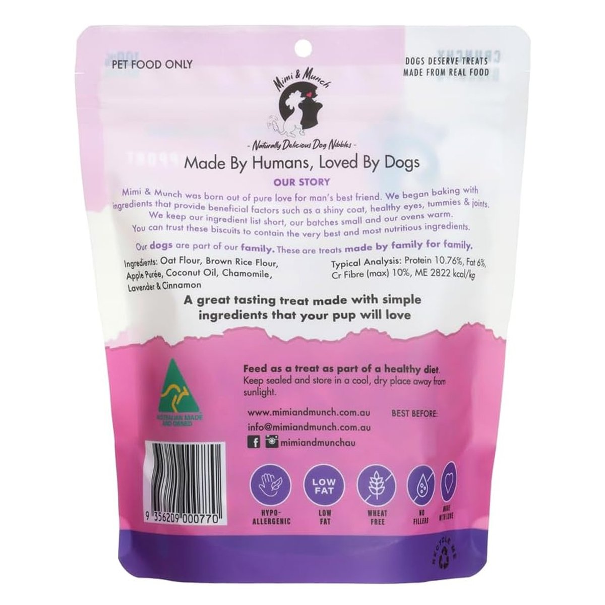 Mimi & Munch Bedtime Dog Treats 180g