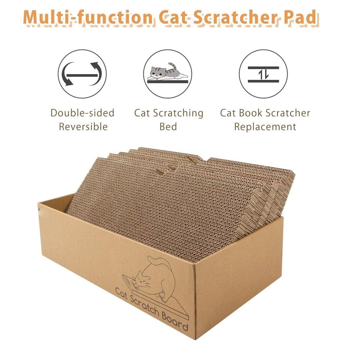 Cat Scratching Boards with Cardboard Box - 5 Pieces Set