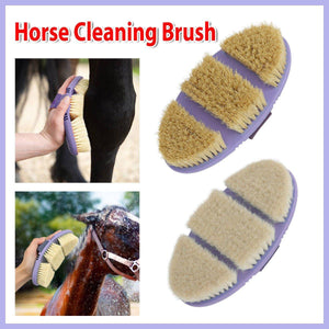 Oval Bendable Horse Grooming Brush for Cleaning Shedding Massage Care Supplies