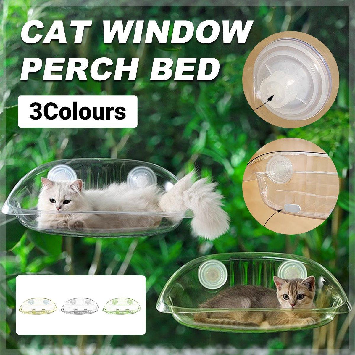 Cat Nest Cat Hammock Space Capsule Cat Bed Window Cat Sunrise Hanging Bed Glass Hanging Basket Transparent Pet Bed