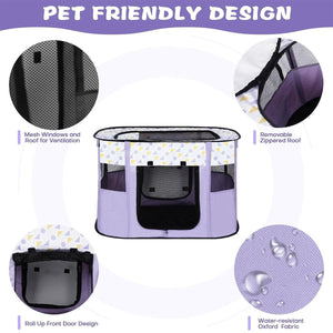 Foldable Cat Dog Kennel Pet Delivery Cage Portable Pet Fence Tent for Home