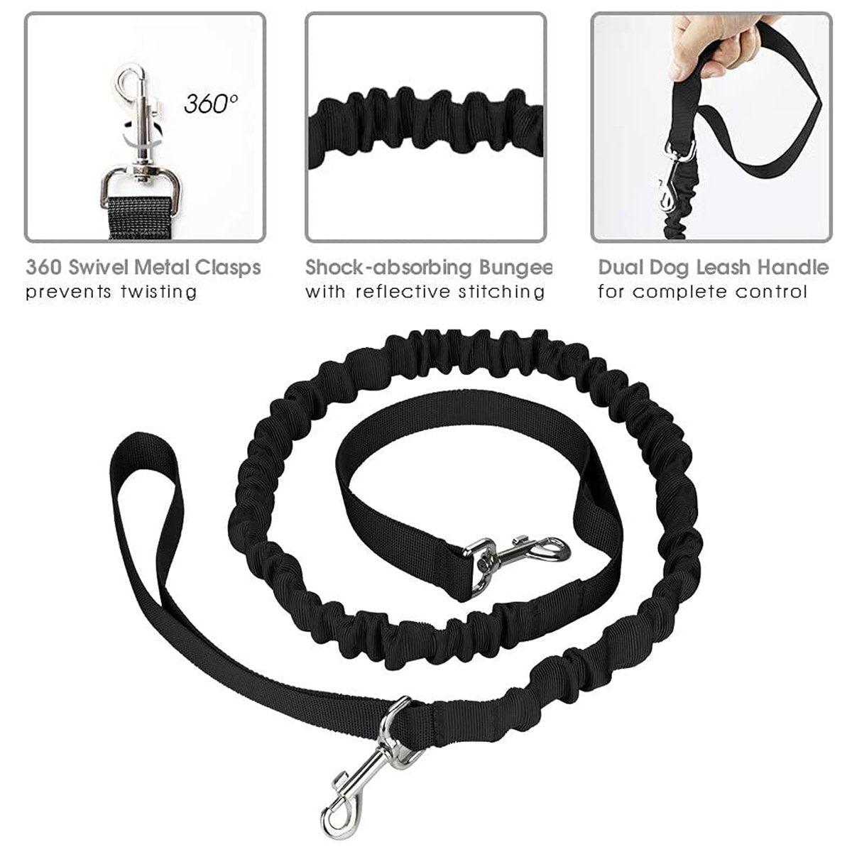 Pet Running Sports Traction Suit Belt Waist Pack Multi-color Reflective Traction Rope Collar Plus Belt