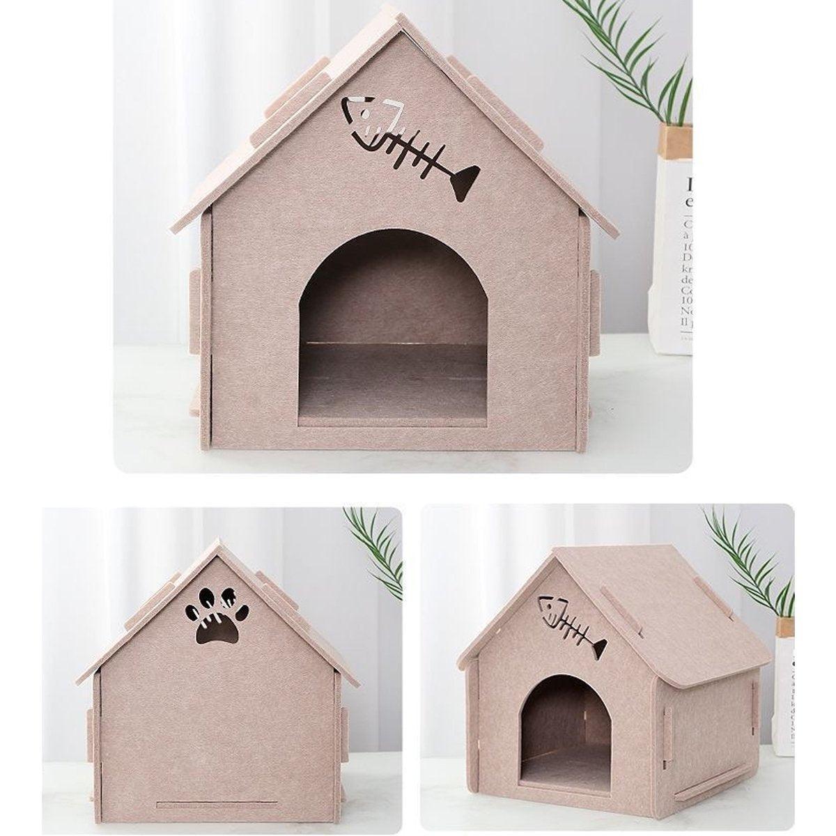 Cat Nest Eco-friendly Universal Removable Semi-enclosed Felt Cat House