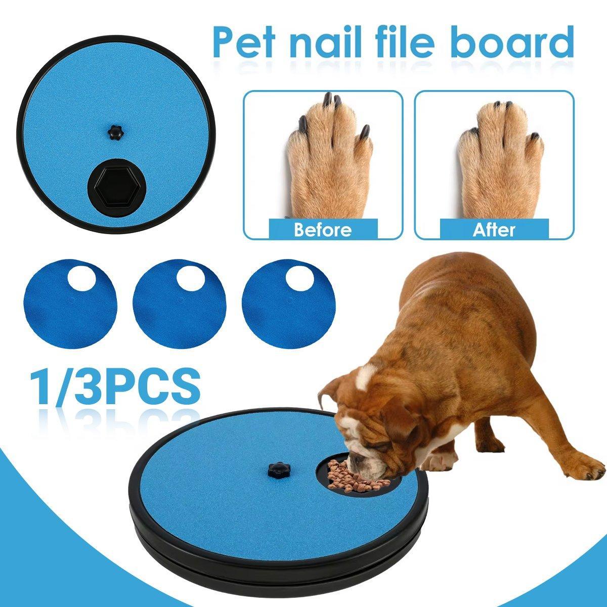 Rotating Dog Nail File Board with Snack Box for Stress-Free Grooming