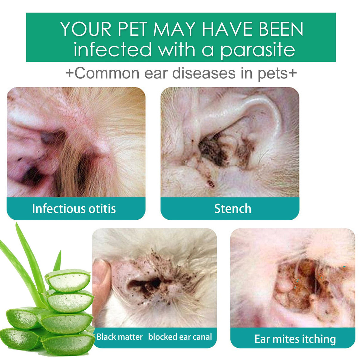 Pet Ear Drops For Cats And Dogs Universal Ear Mite Cleaning Ear Wash