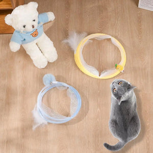 Durable Cat Toy Bundle with Collapsible Tunnel