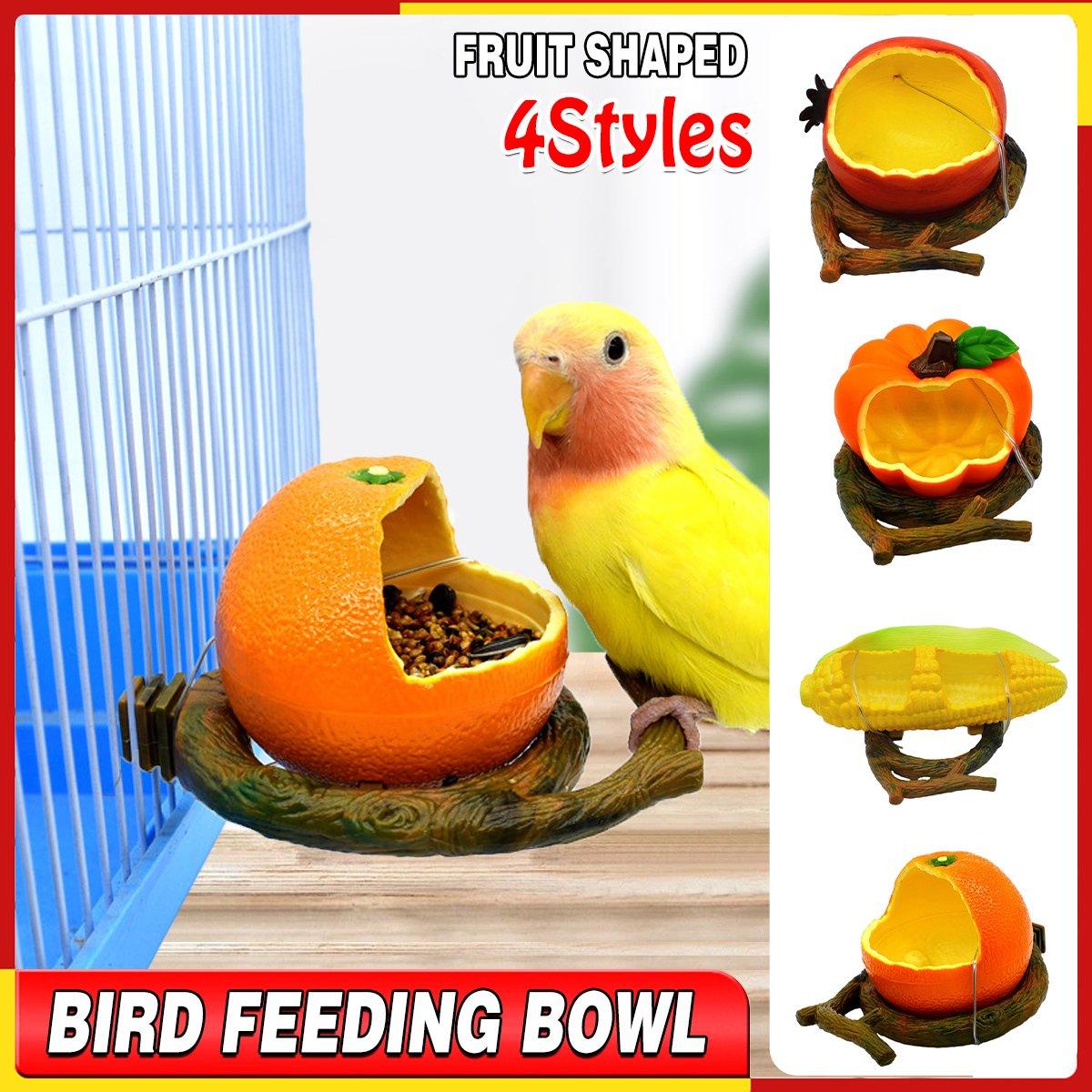 Bird Feeding Bowl Parrot Water Feeder Food Feeding Container