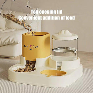 Pet Cartoon Feeding Bowl Universal Water Feeder Cat Dog Food Dish Durable Stand